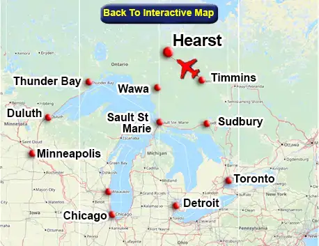 Flights From Timmins to Hearst
